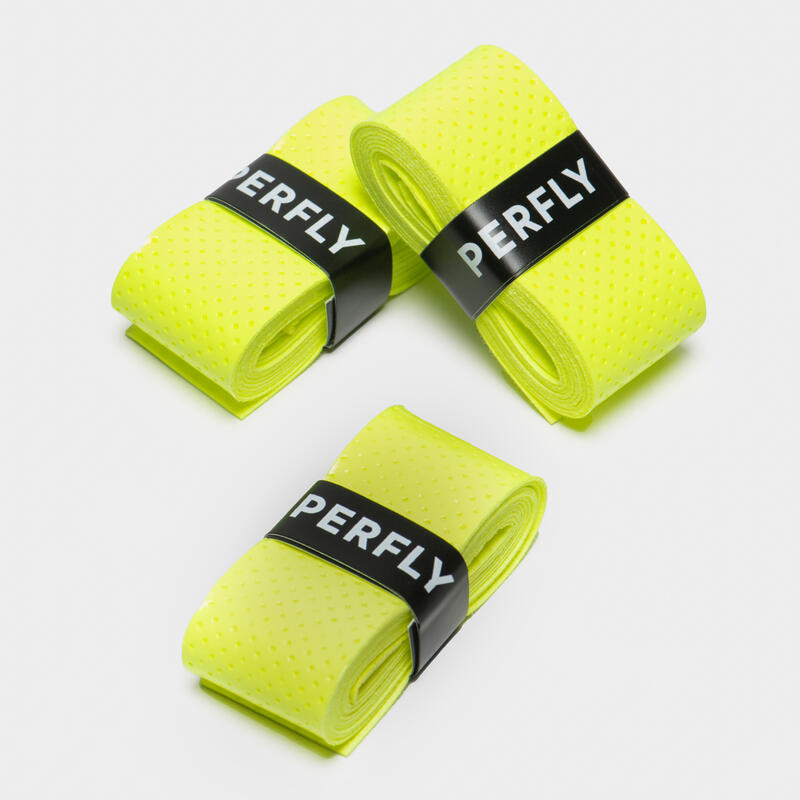 Squash Griffband - Tacky Overgrip 3er-Pack neongelb