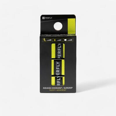 Squash Griffband - Tacky Overgrip 3er-Pack neongelb