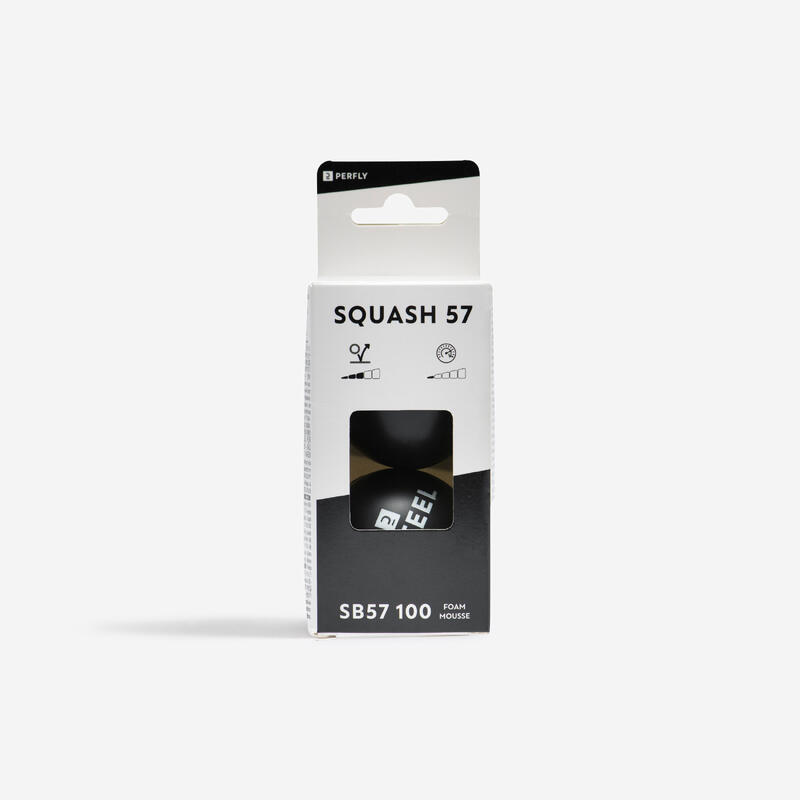 Squashbälle - Schaumstoff SB57 100 2er-Pack Foam Black 