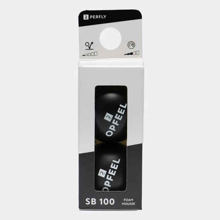 Foam Squash Balls SB 100 Twin-Pack - Black