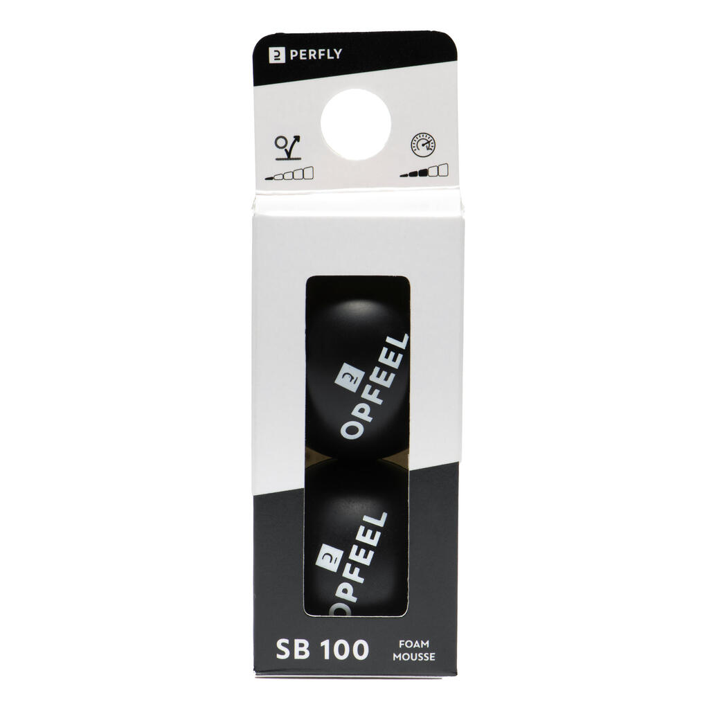 Foam Squash Balls SB 100 Twin-Pack - Black