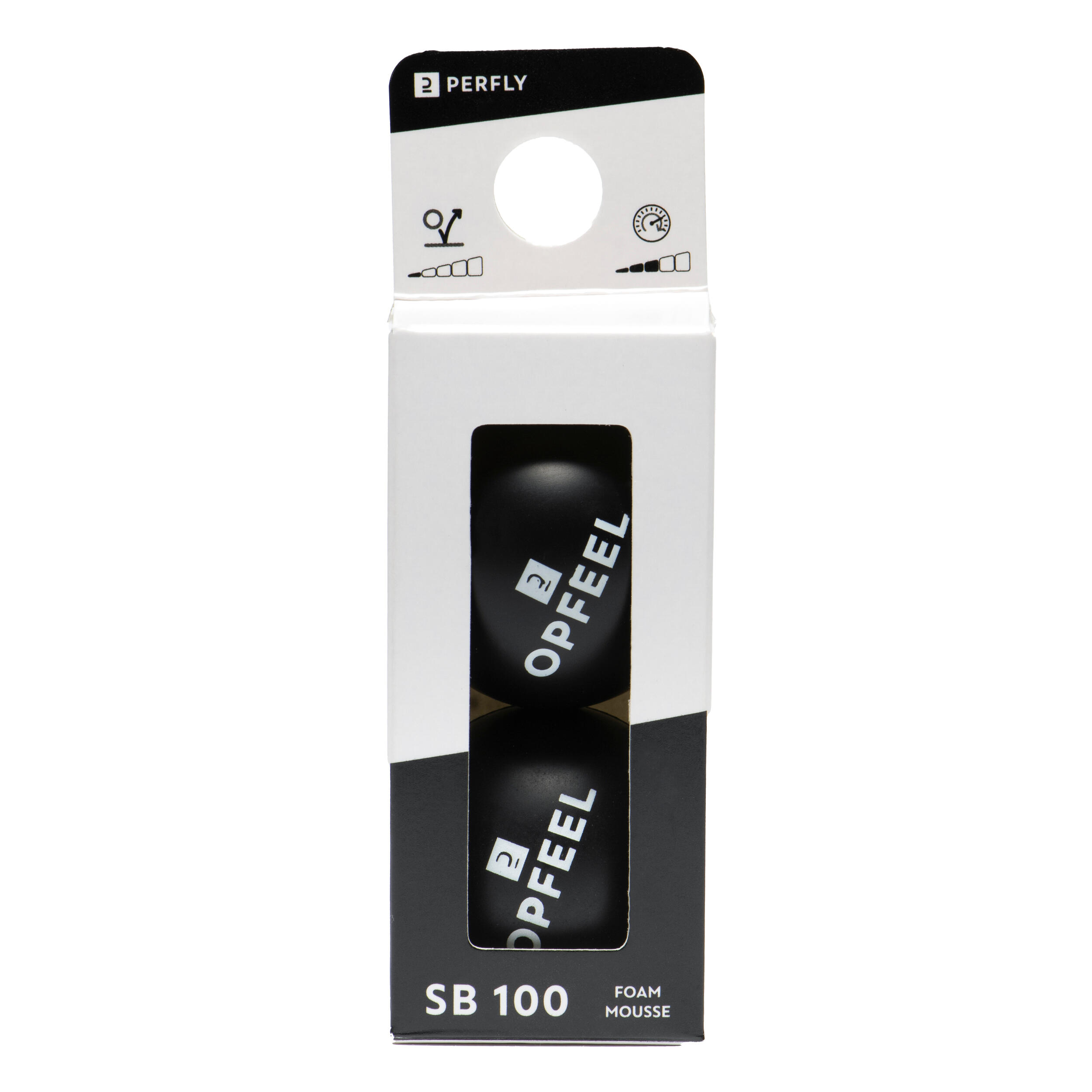 PERFLY Pallina squash in schiuma SB 100 FOAM nera x2