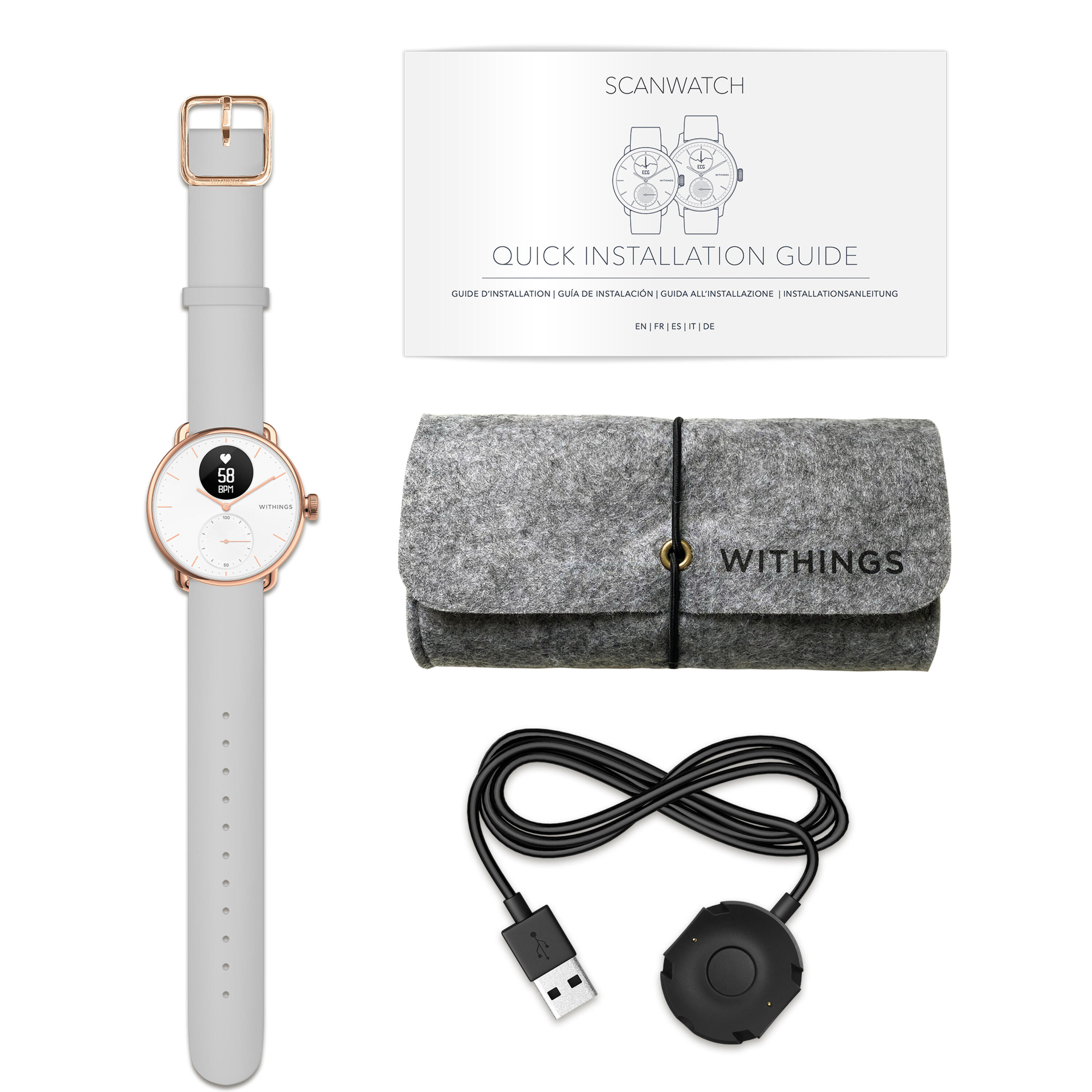 ScanWatch Withings GPS smartwatch - rose gold 4/8