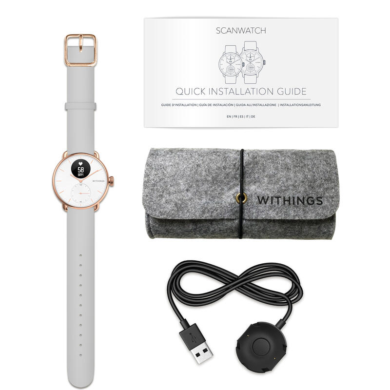 Montre GPS connectée ScanWatch Withings rose or