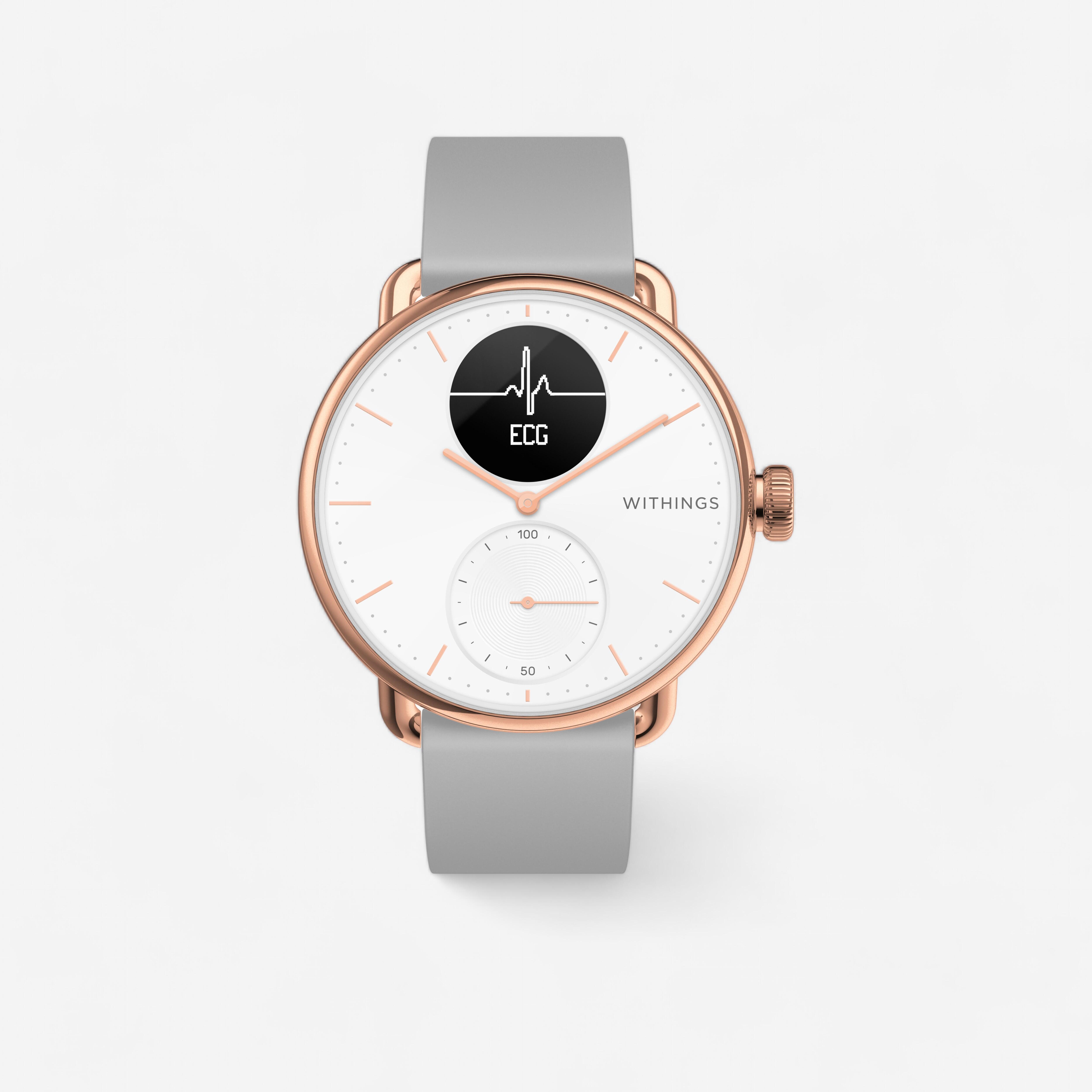 ScanWatch Withings GPS smartwatch - rose gold WITHINGS - Decathlon