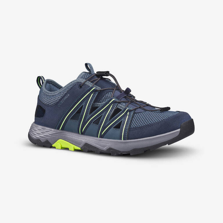 Men Sandal Shoes with Shoelace Locking Blue Green - NH900