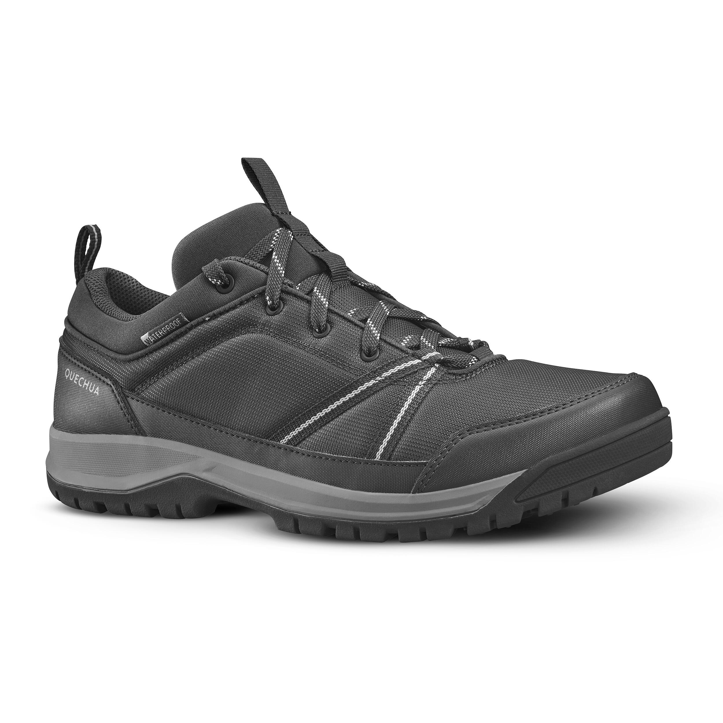 men's waterproof hiking boots nh150 mid wp carbon grey