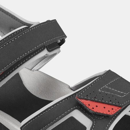 Crno-crvene sandale za pešačenje NH100
