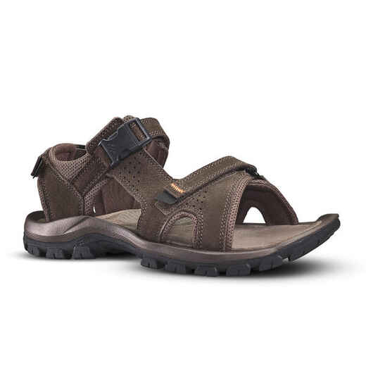 
      Men's leather walking sandals - NH120 - Brown
  