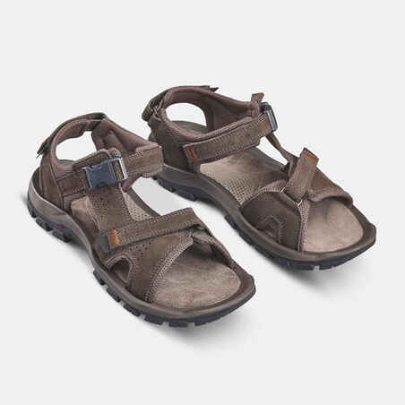 Men's Leather Hiking Sandals NH500