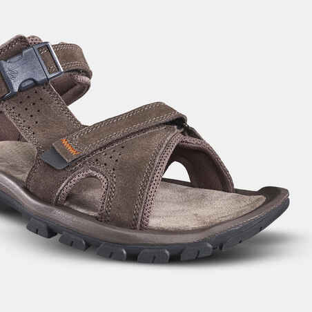 Men's Leather Hiking Sandals NH500