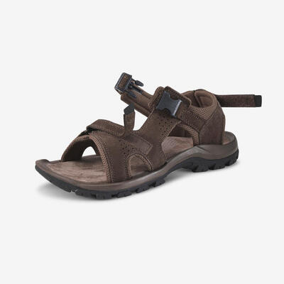 Leren wandelsandalen nh500 heren bruin
