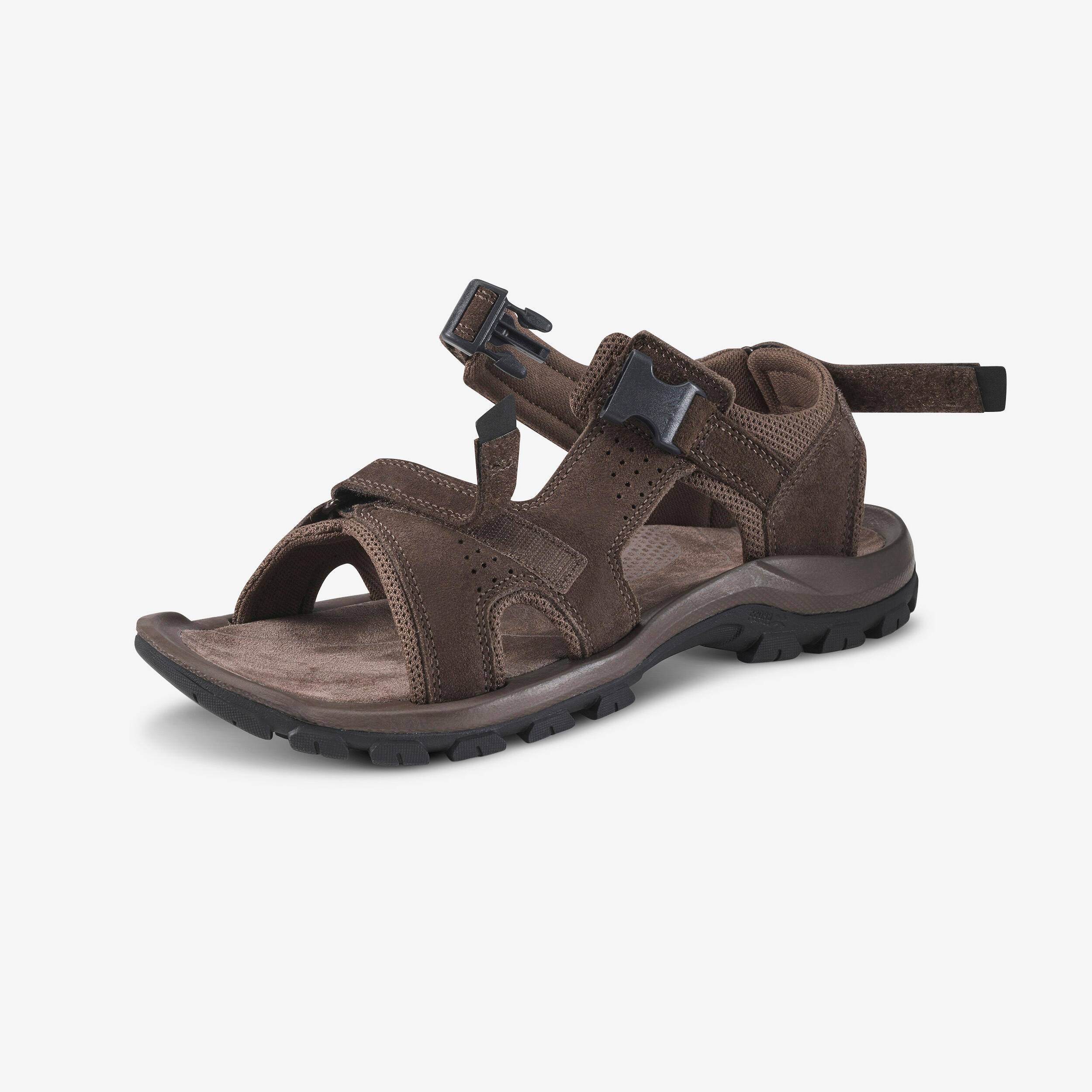 QUECHUA Men's Leather Hiking Sandals NH500