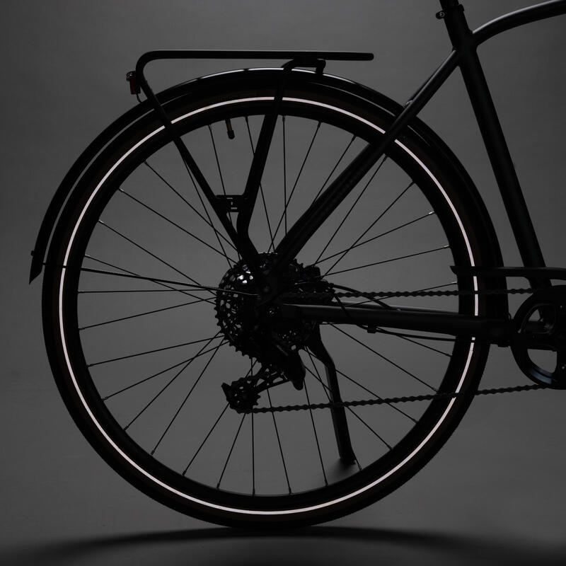 Bicicletă de oraș Elops 900 cadru jos verde închis