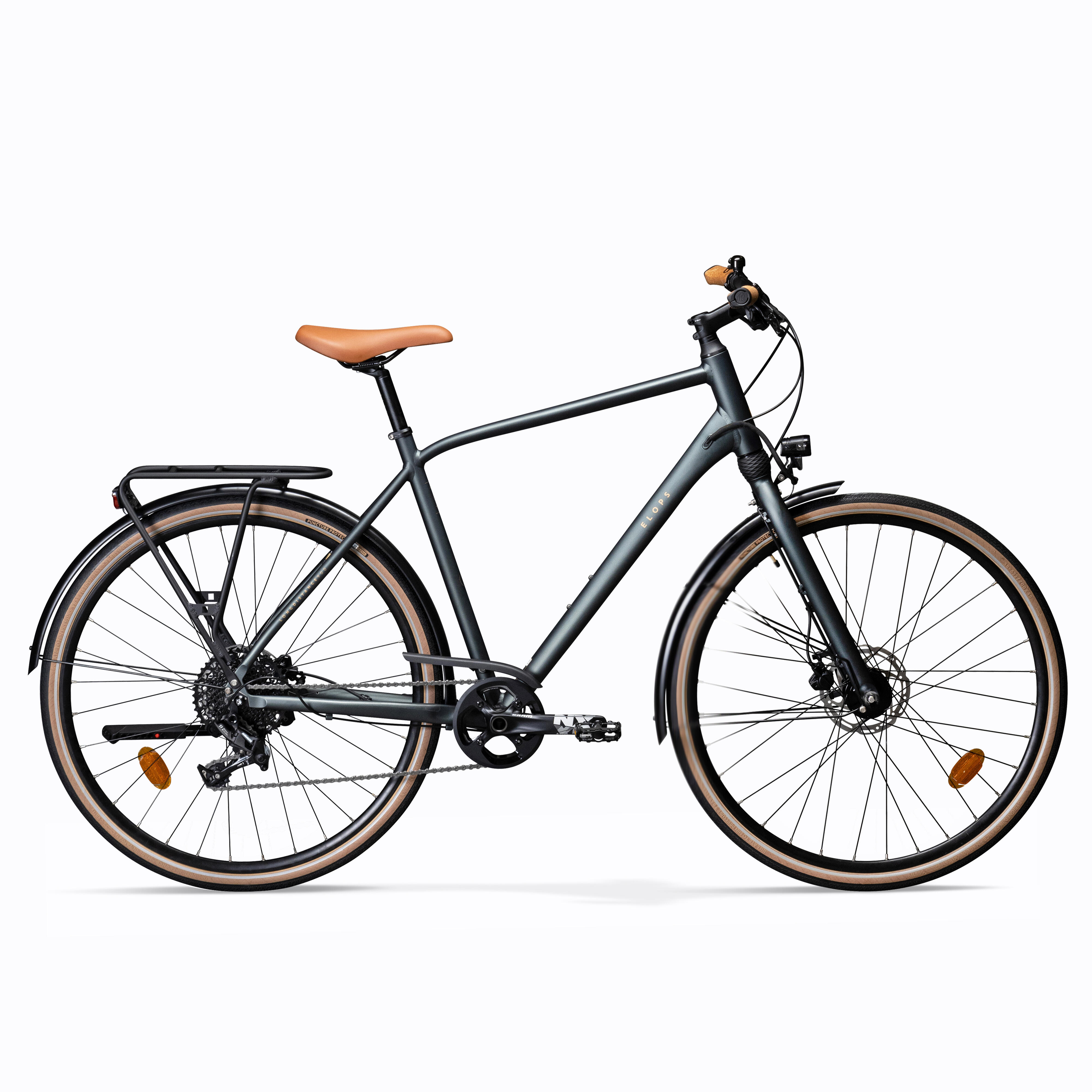 City Bike 28 Zoll Elops LD900 HF Dunkelgrün