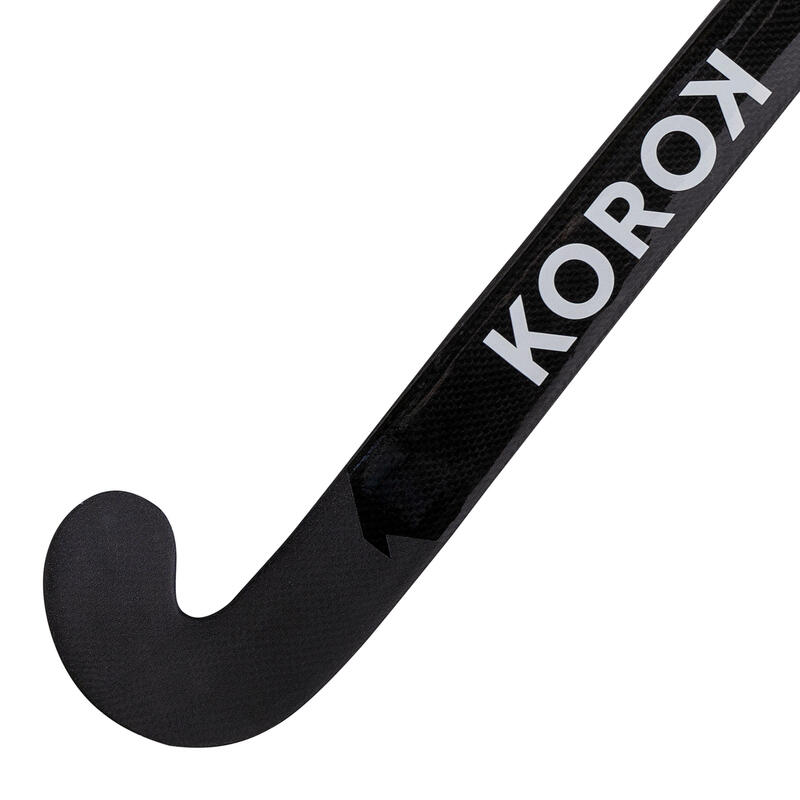 Stick hockey sala adulto experto low bow 50% carbono FH950 negro blanco 