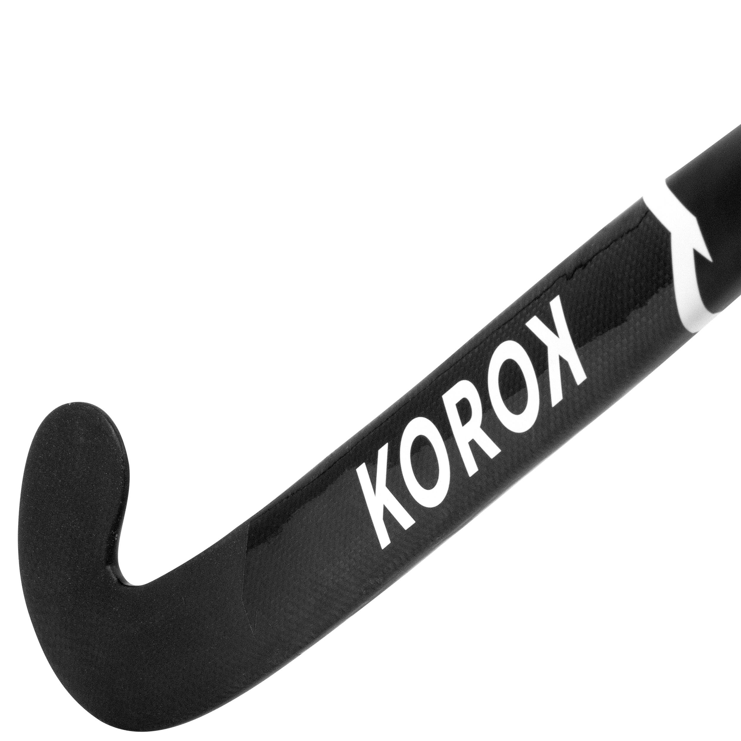 Bastone da hockey a terra per adulti expert arco basso 50% carbonio FH950 nero bianco