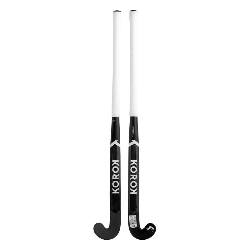 Zaalhockeystick voor expert volwassenen low bow 50% carbon FH950 zwart wit