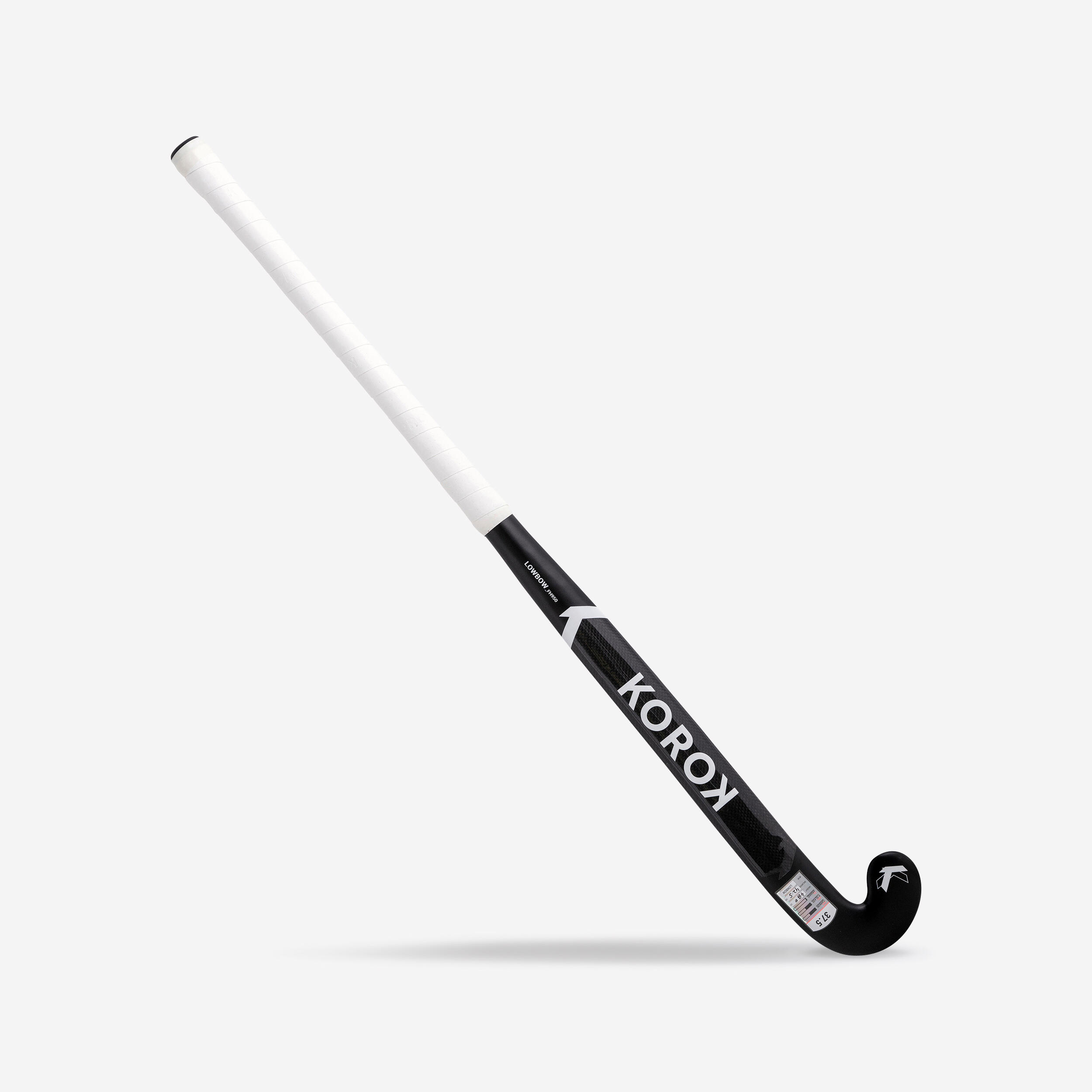 Bastone da hockey a terra per adulti expert arco basso 50% carbonio FH950 nero bianco