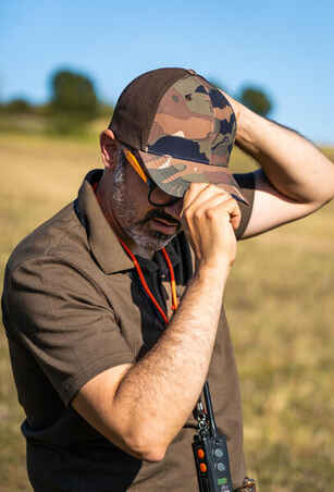 Lightweight and breathable hunting cap 520 camo green/brown & uni