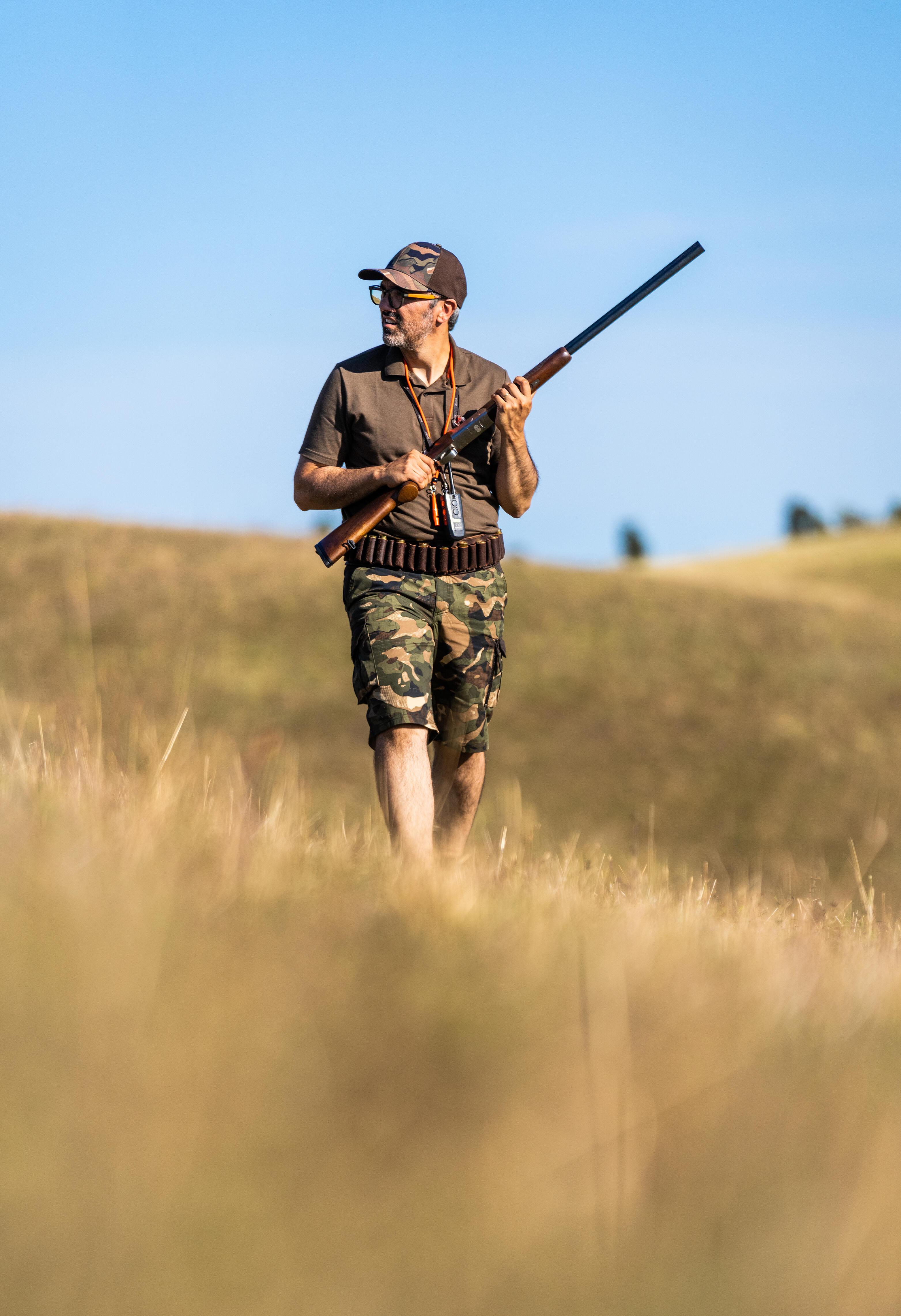 Bermuda Shorts 500 Woodland Camouflage - SOLOGNAC