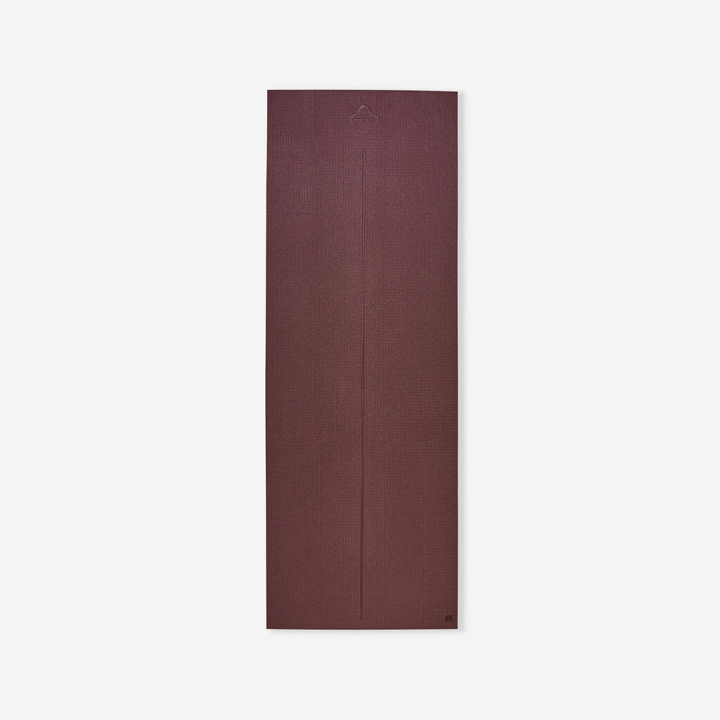 Tapis de yoga doux adhérence et confort 8 mm, bordeaux
