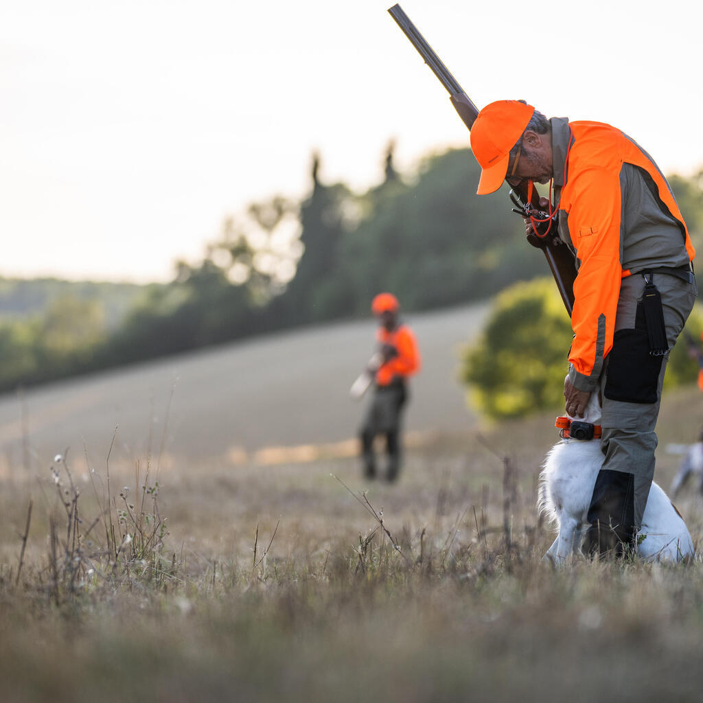 Jagdhemd 520 Langarm leicht atmungsaktiv grün und orange 