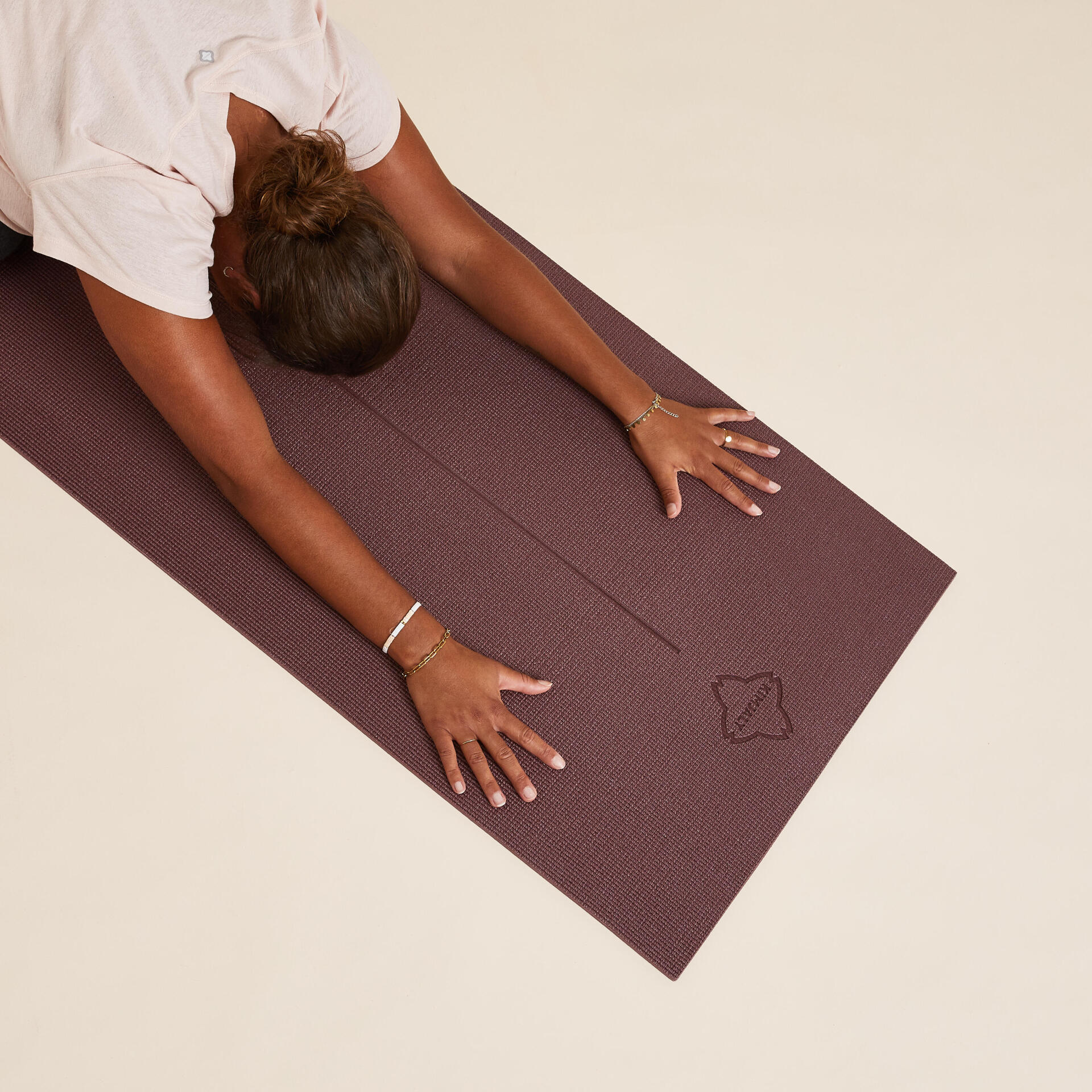 yoga mats with different thicknesses and colours