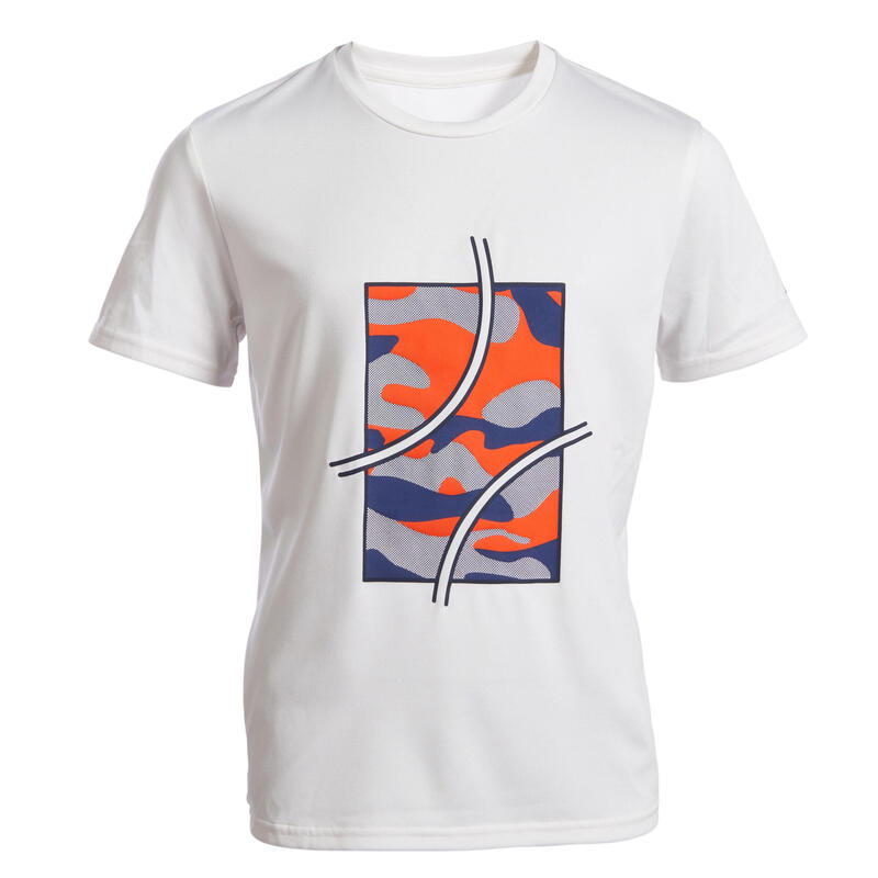 T-shirt tennis garcon - 100 blanc