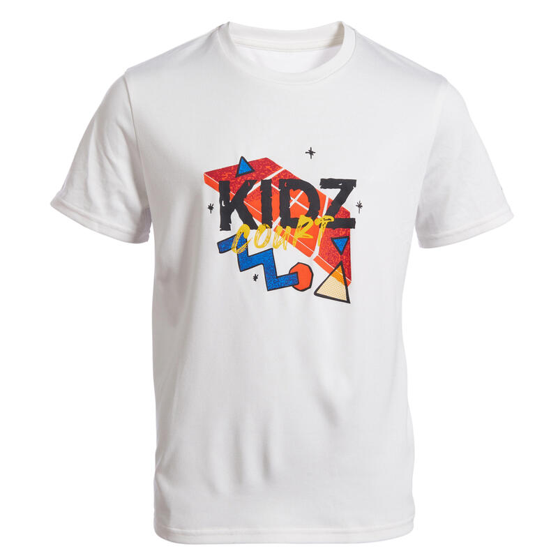 T-shirt de Ténis 100 Menino - Branco