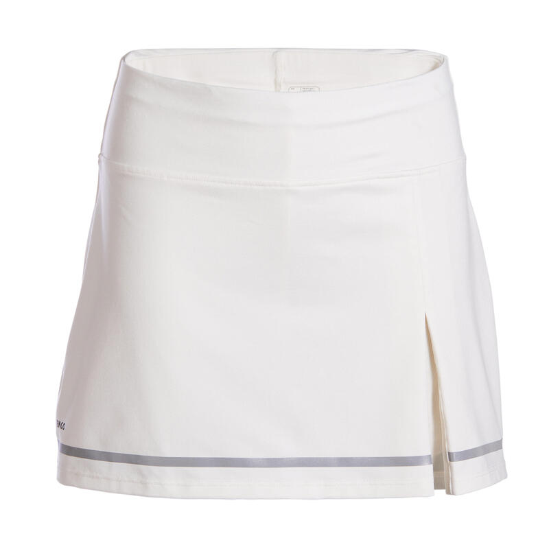 Jupe de tennis fille - TSK900 blanc cassé