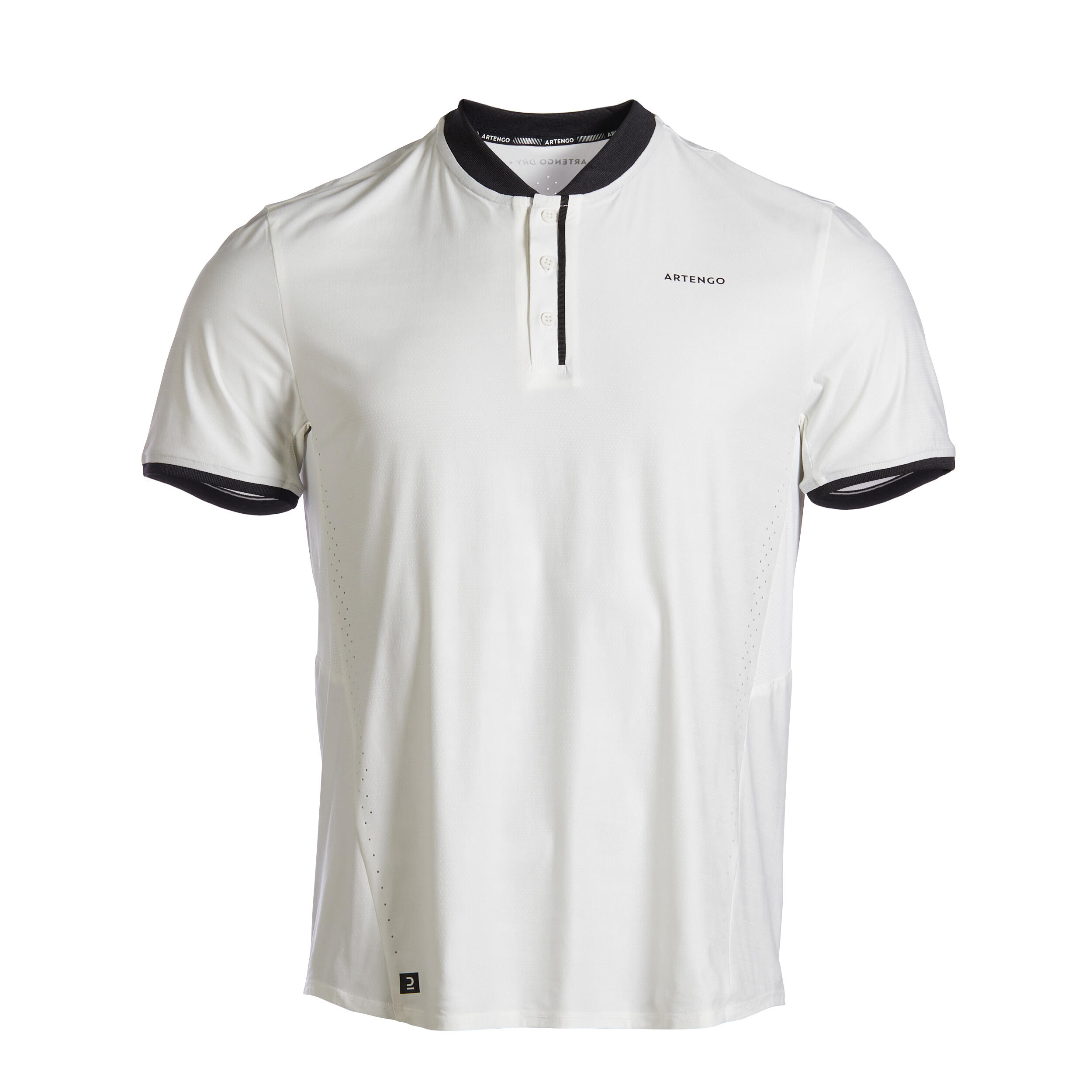 Camiseta de tenis manga corta slim con cuello hombre Artengo TTS Dry blanco 7/7
