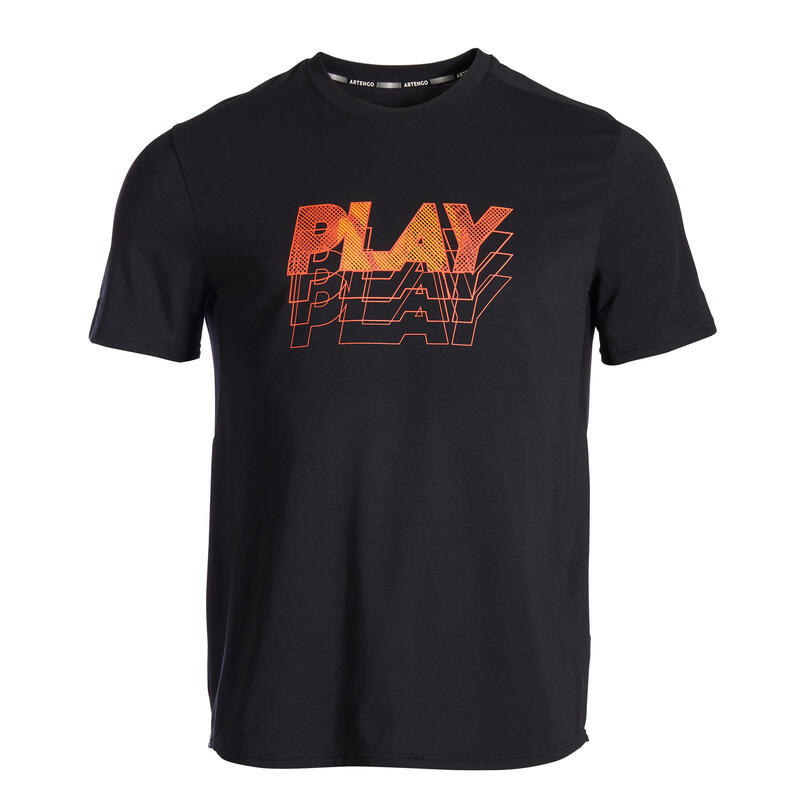 Herren Tennis T-Shirt - TTS Soft schwarz/rot