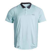 Men's Tennis Short-Sleeved Polo Shirt Dry - Sky Blue/Grey