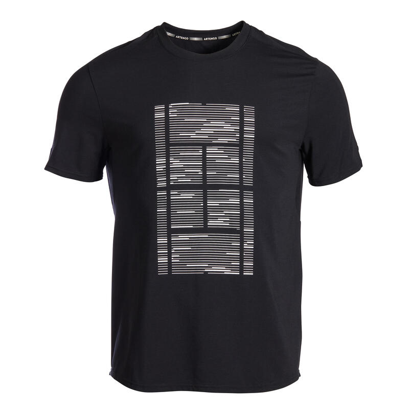 Tennis-T-shirt voor heren TTS Soft zwart