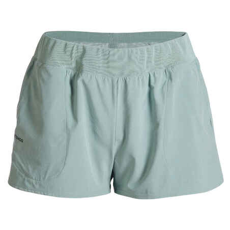 Women's Tennis Quick-Dry Soft Pockets Shorts Dry 500 - Lovat Green