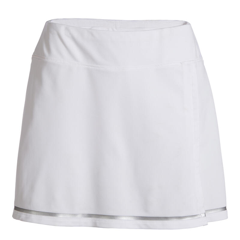 Falda pantalón de tenis mujer Artengo Dry Soft 500 blanco