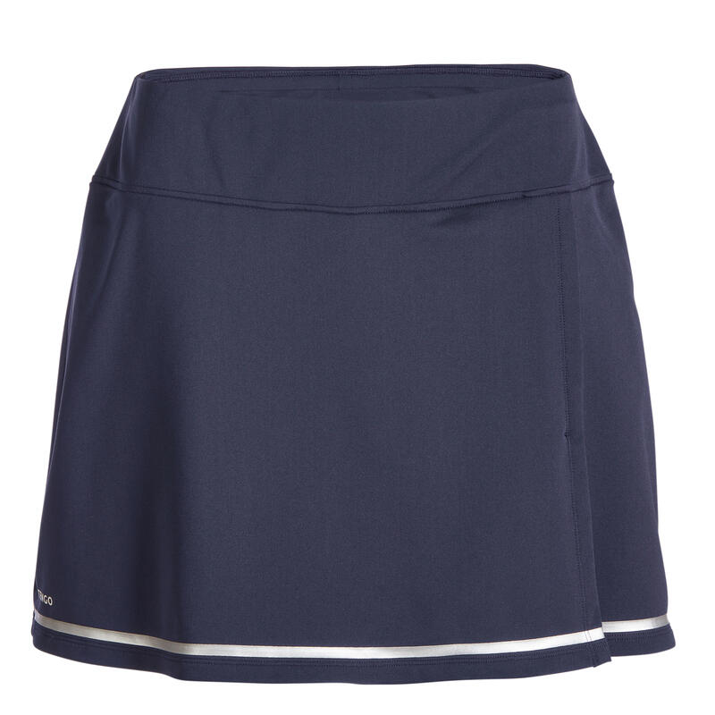 Women's Soft Tennis Skirt Dry 500 Navy Decathlon