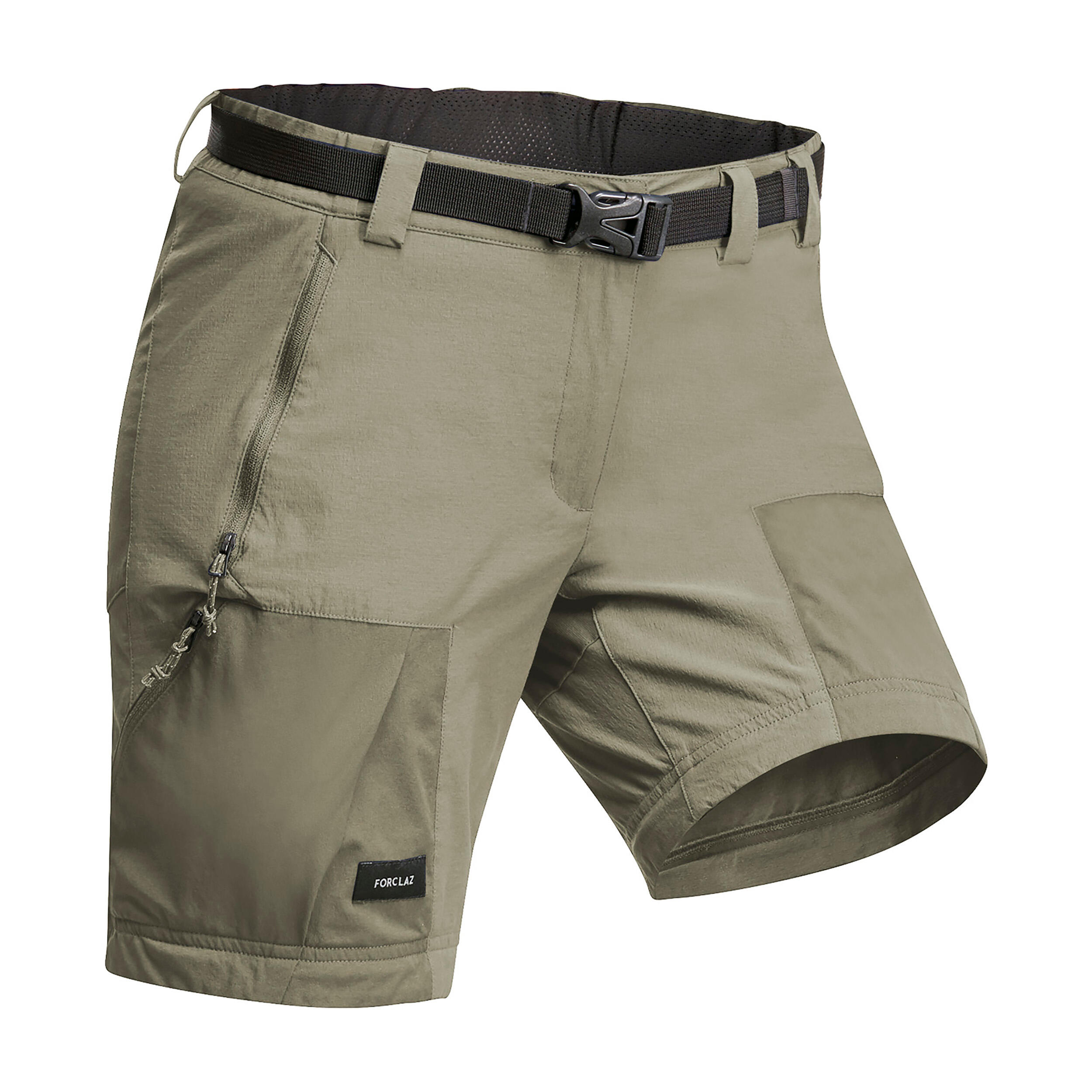 Women s Mountain Trekking Zip Off Trousers MT500 Beige Decathlon