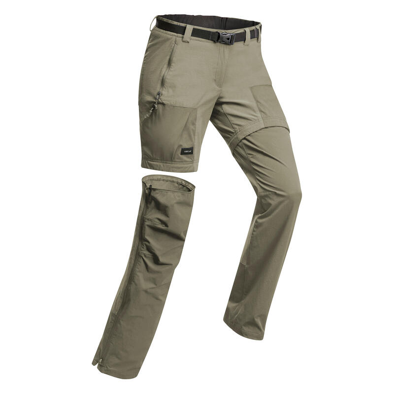 Pantalon modulable de trek montagne - MT 500 beige - femme