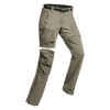 Women's Mountain Trekking Zip-Off Trousers MT500 - beige