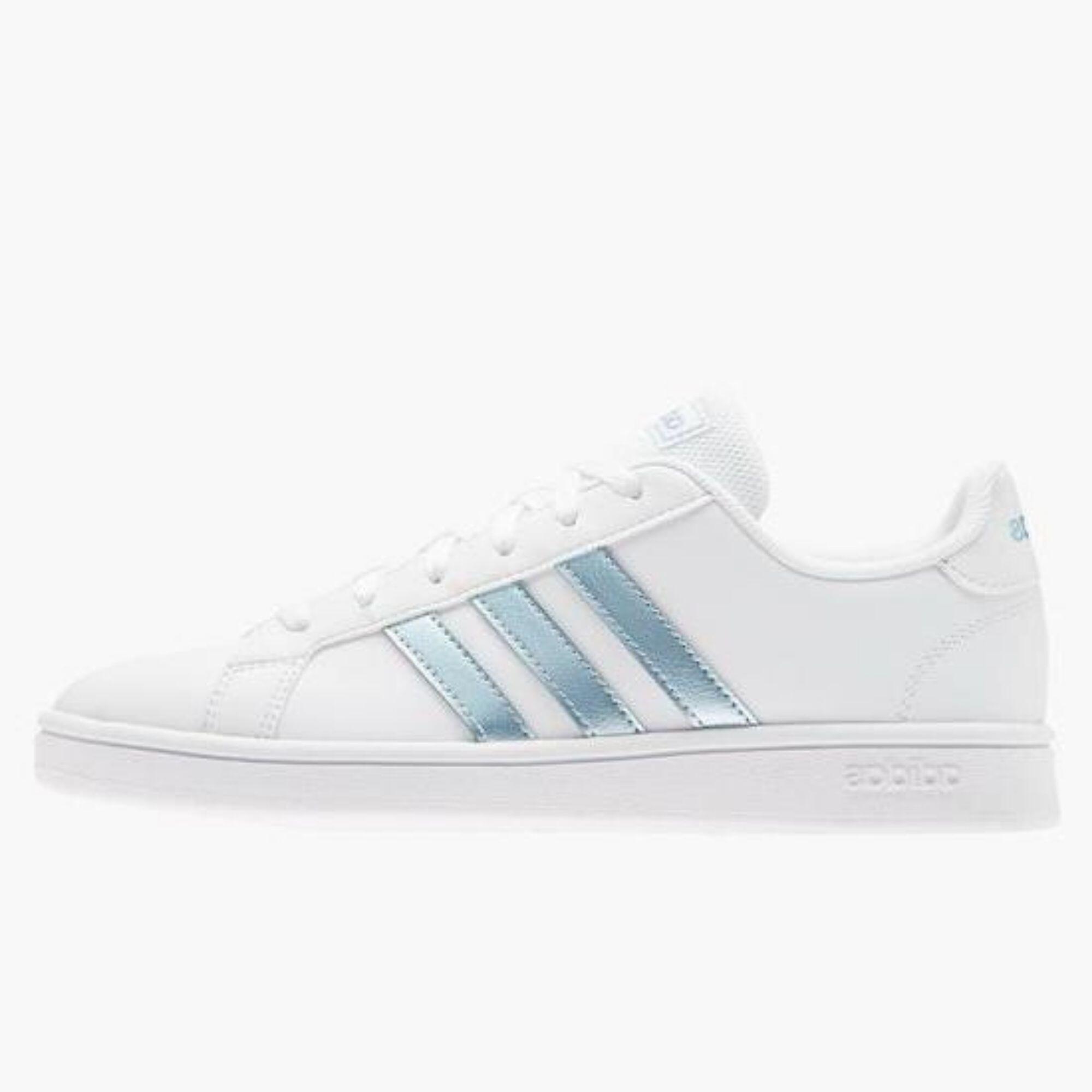Scarpe camminata donna ADIDAS GD COURT BASE bianco-argento ADIDAS |  DECATHLON