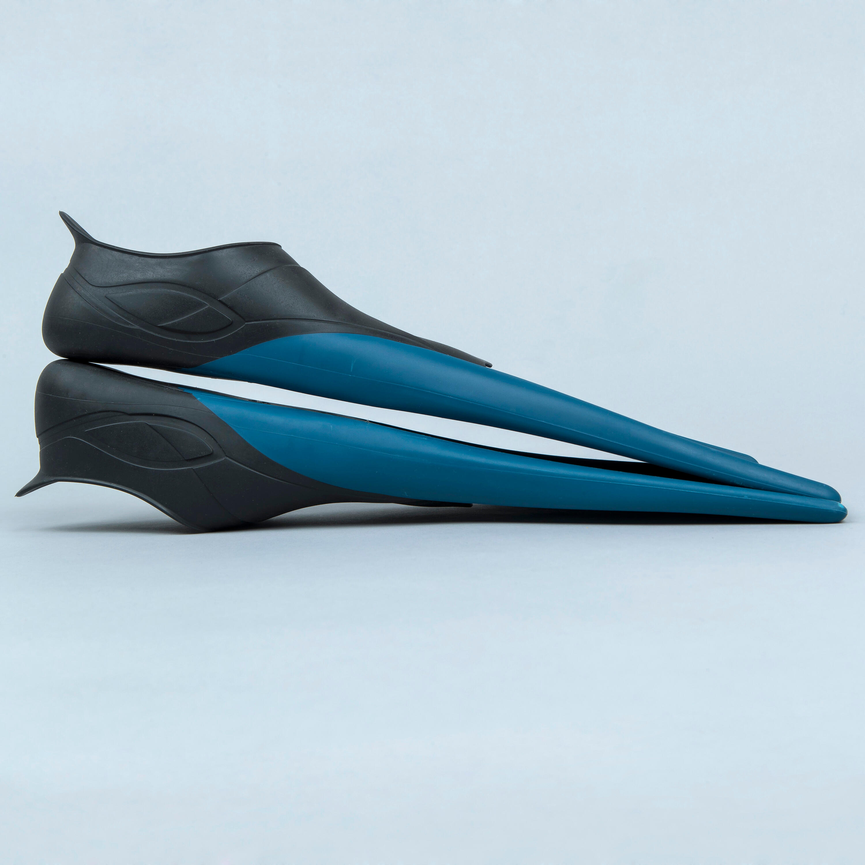 Aletas Natación Trainfin 500 Azul-Negro 4/7