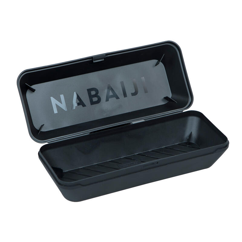 Boîte pour lunettes de natation rainurée - Noir - Recyclée & Recyclable