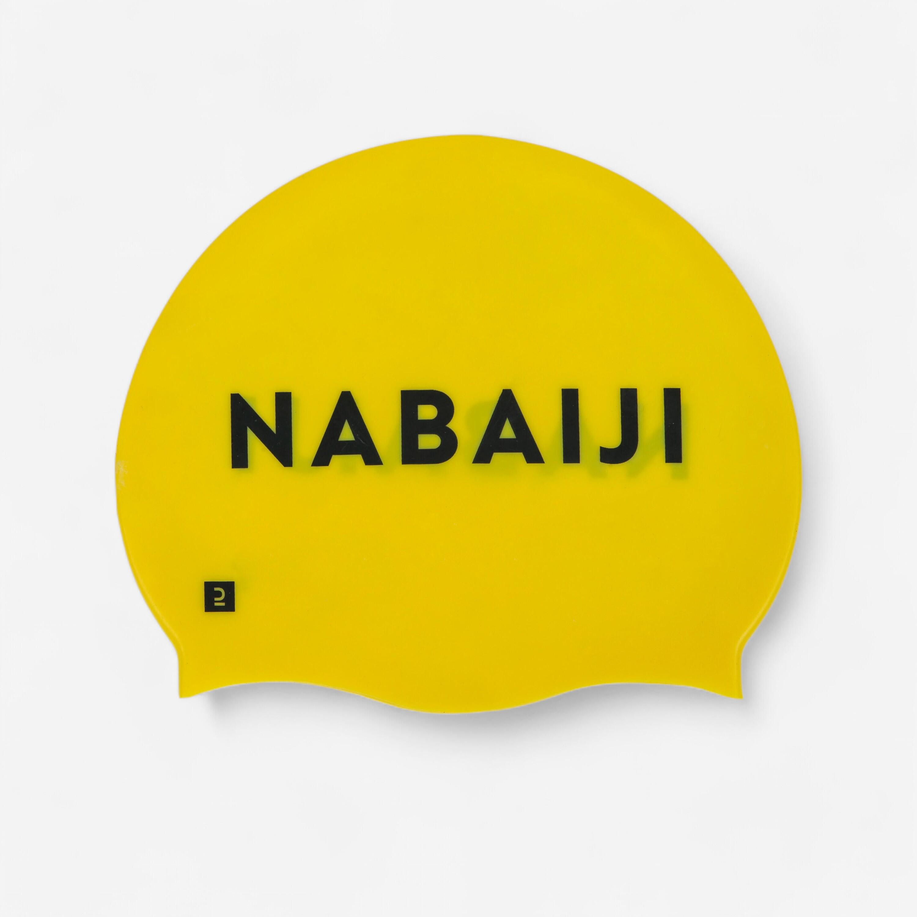 Adult Swimming Cap Silicone 56-60 Cm Durable & Stretchable Yellow