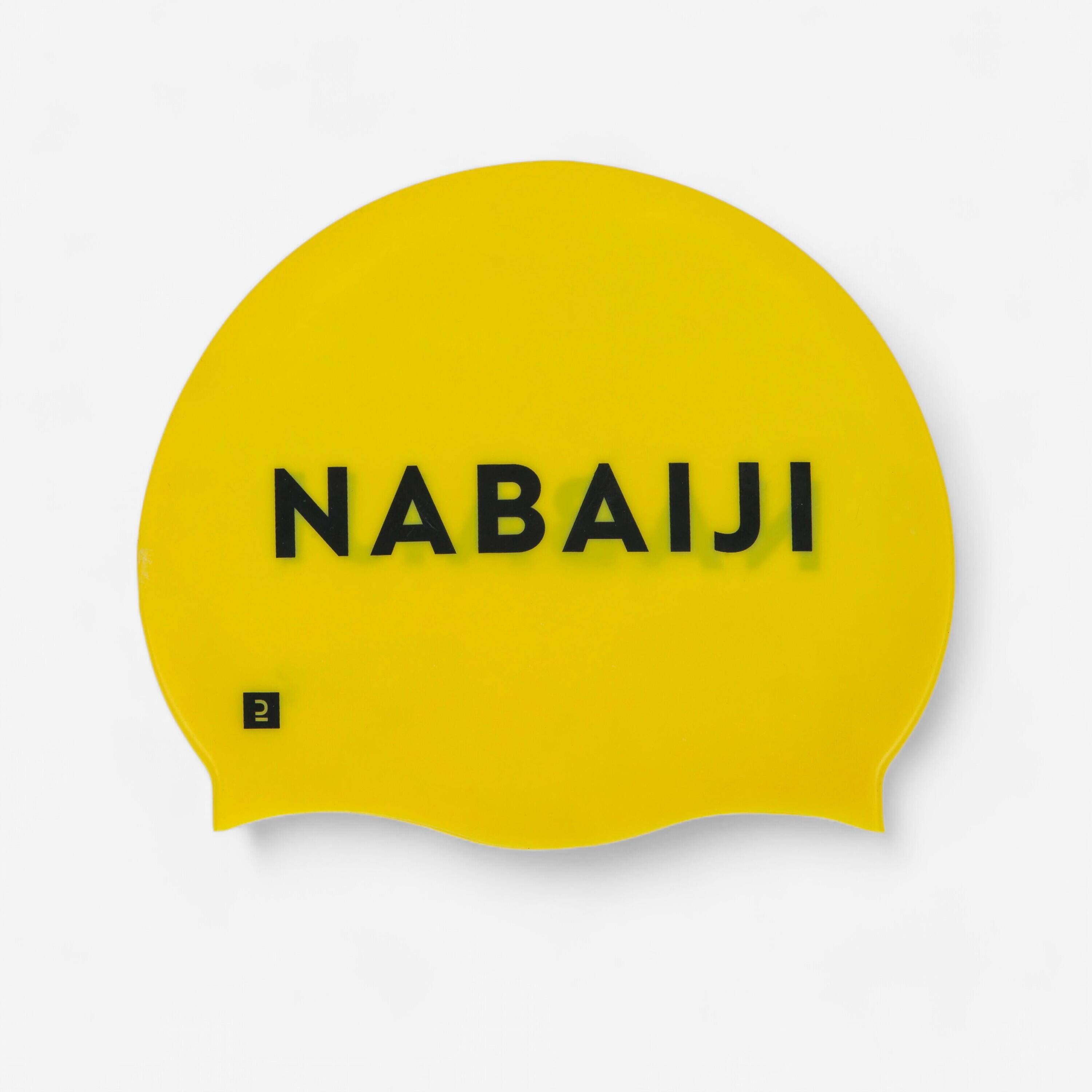 Adult Swimming Cap Silicone 56-60 Cm Durable & Stretchable Yellow -  5