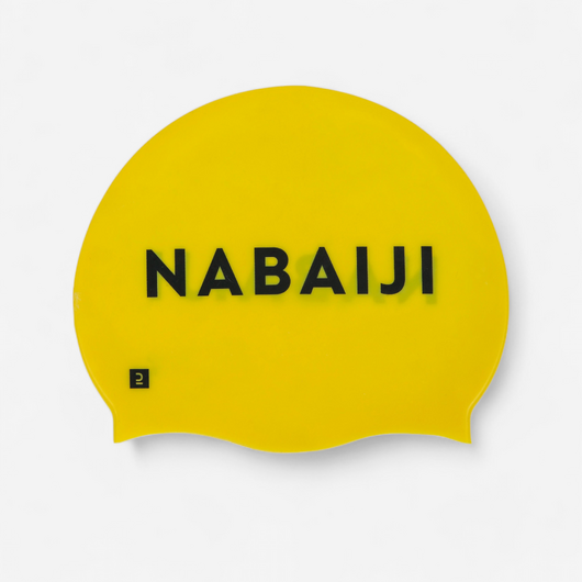 Bonnet de bain en silicone - taille unique - jaune noir