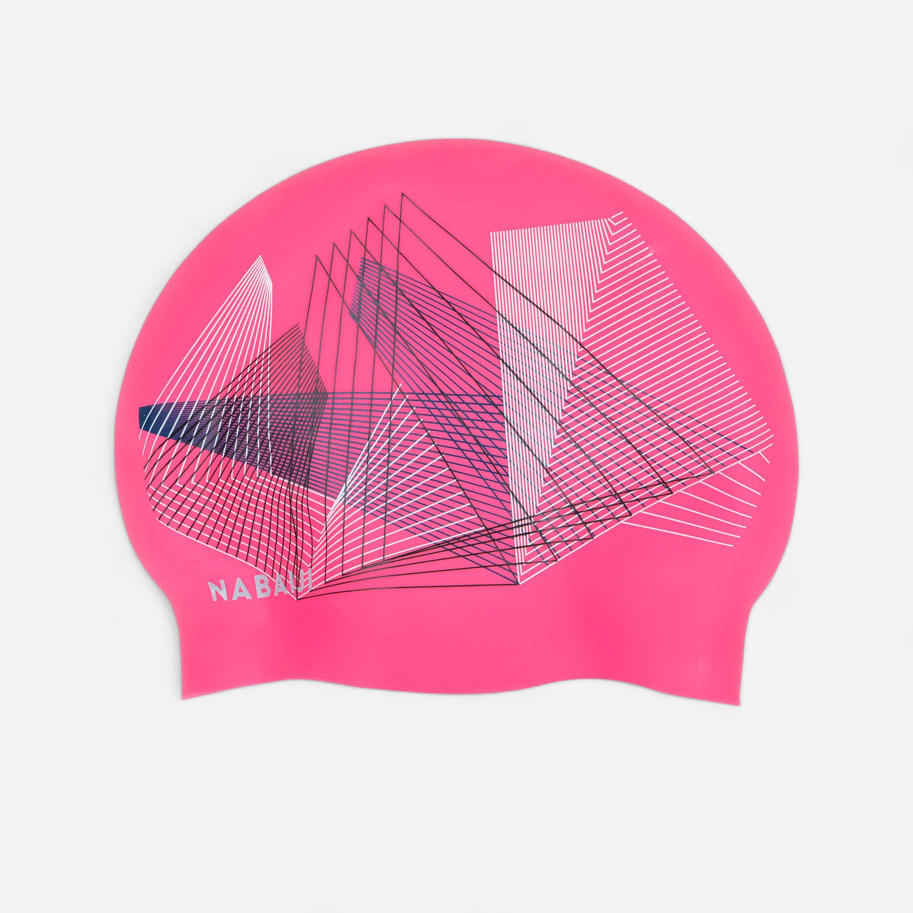 500 Silicone Swimming Cap Fluo crimson‎ Nabaiji Decathlon