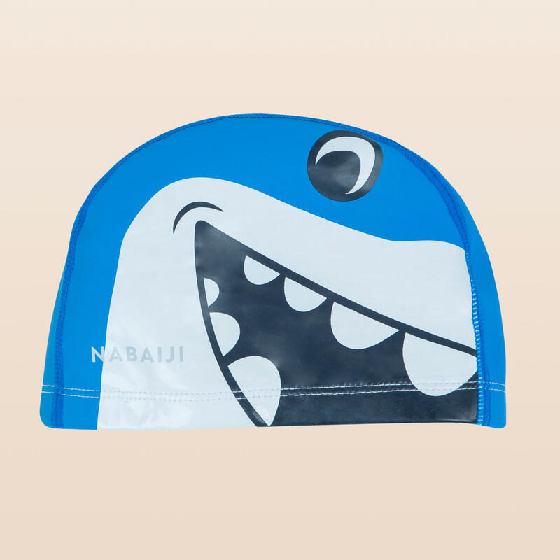 Plavecká čepice se silikonovým potahem Shark modrá
