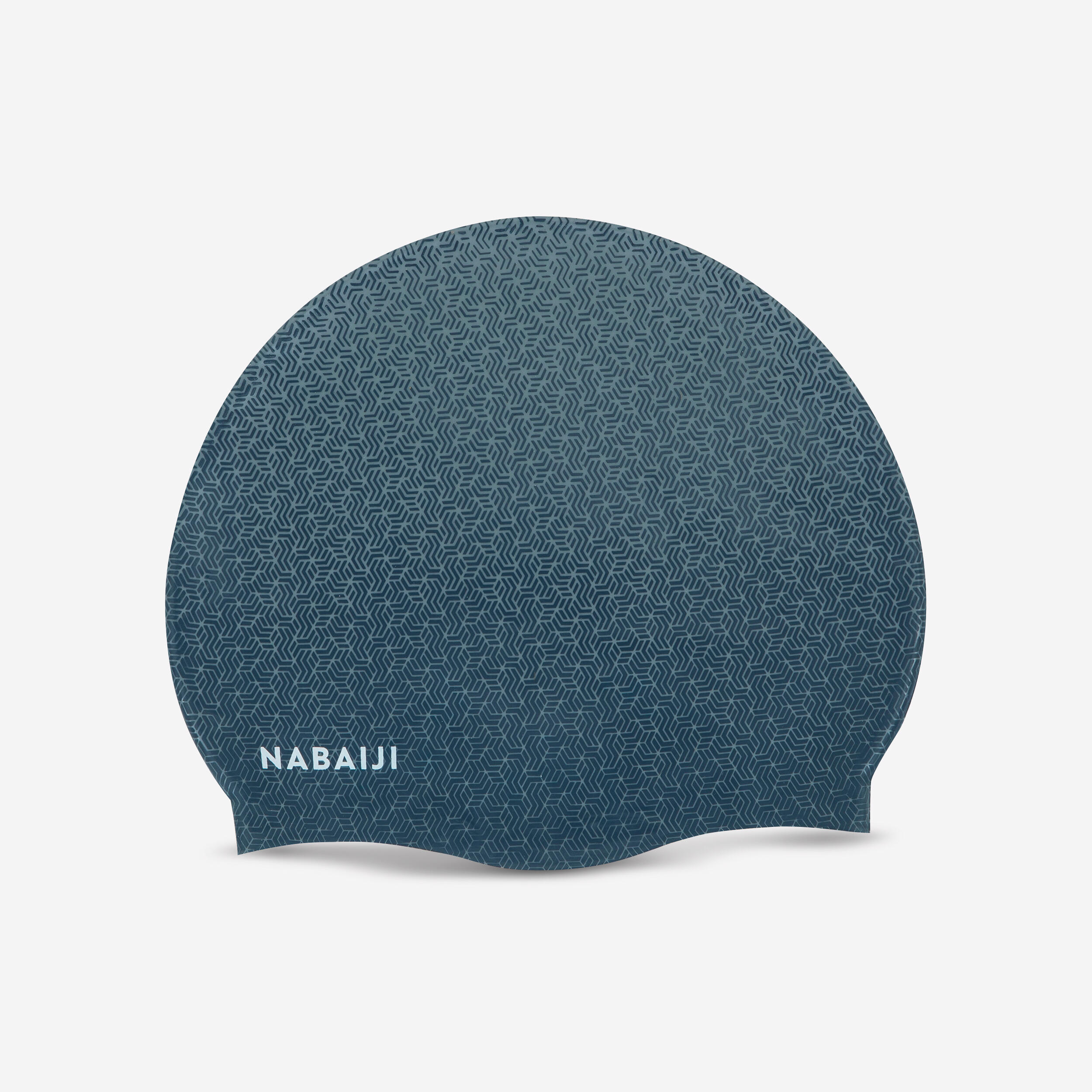 PRINT GEO GREY SILICONE SWIM CAP